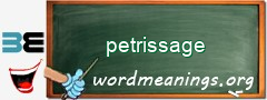 WordMeaning blackboard for petrissage